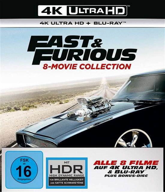 Cover for Vin Diesel,paul Walker,dwayne Johnson · Fast &amp; Furious 1-8-8-movie Collection (4K Ultra HD) (2020)