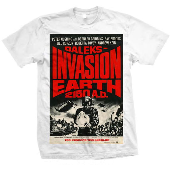 StudioCanal Unisex T-Shirt: Daleks Invasion Earth - StudioCanal - Produtos - Bravado - 5055979920427 - 