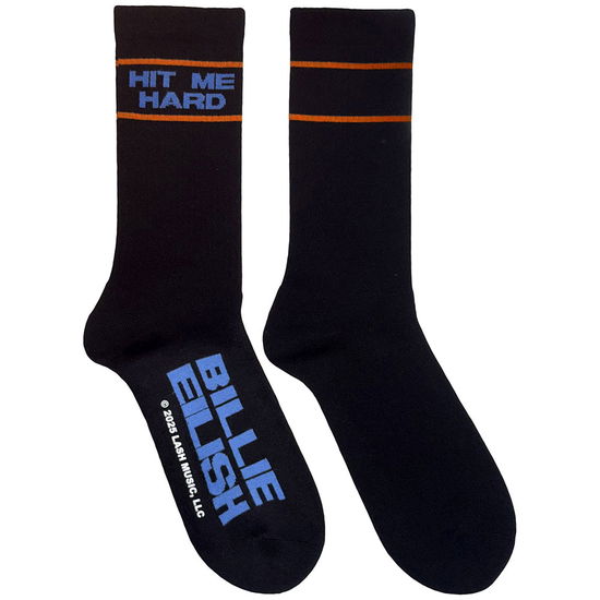Cover for Billie Eilish · Billie Eilish Unisex Terry Socks: Hit Me Hard &amp; Soft (Black) (UK Size 7 - 11) (Strümpfe) [size M] (2025)