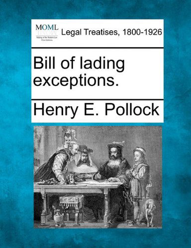 Cover for Henry E. Pollock · Bill of Lading Exceptions. (Paperback Book) (2010)