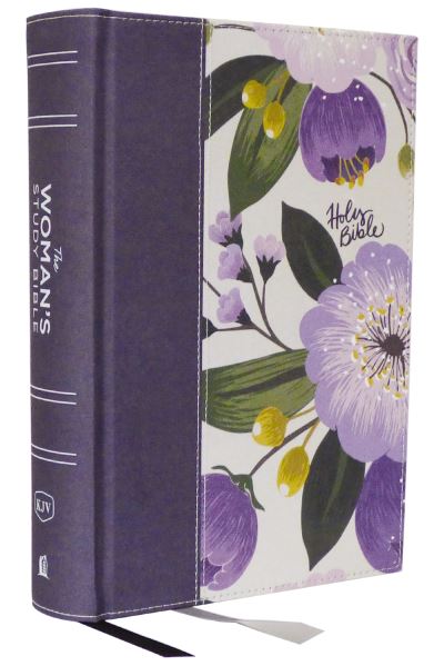 Cover for KJV, The Woman's Study Bible, Purple Floral Cloth over Board, Red Letter, Full-Color Edition, Comfort Print (Thumb Indexed): Receiving God's Truth for Balance, Hope, and Transformation (Hardcover Book) (2023)