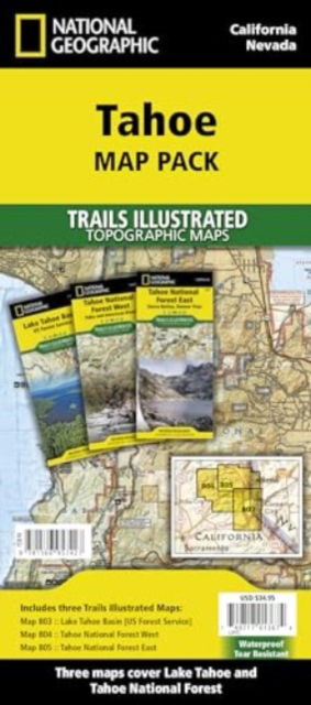 Cover for National Geographic Maps · Tahoe [map Pack Bundle]: Trails Illustrated Maps (Map) [2019th edition] (2023)