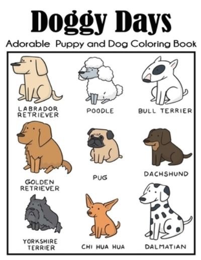 Cover for Blue Wave Press · Doggy Days Adorable Puppy and Dog Coloring Book (Pocketbok) (2020)