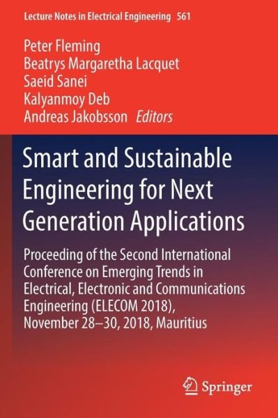 Cover for Peter Fleming · Smart and Sustainable Engineering for Next Generation Applications (Paperback Book) (2019)