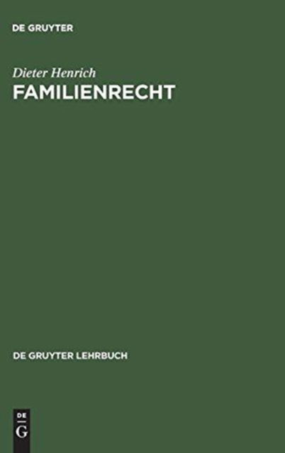 Cover for Dieter Henrich · Familienrecht (Book) (1970)