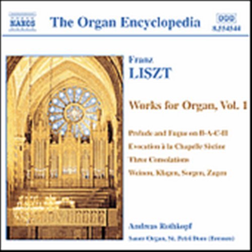 Works For Organ Vol.1 - Franz Liszt - Musiikki - NAXOS - 0636943454428 - torstai 21. kesäkuuta 2001