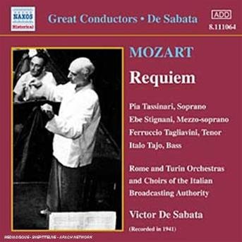 Cover for De Sabata / Tassinari / Stignani/+ · MOZART: Requiem, K. 626 - 1941 (CD) (2006)