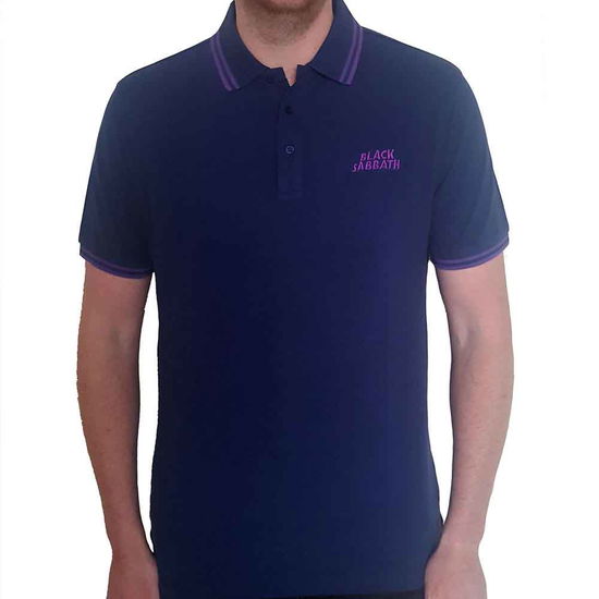 Cover for Black Sabbath · Black Sabbath Unisex Polo Shirt: Wavy Logo (CLOTHES) [size XXL] [Blue - Unisex edition]