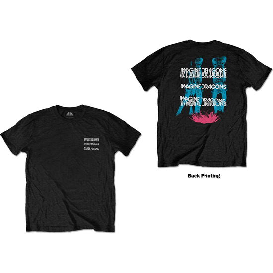 Cover for Imagine Dragons · Imagine Dragons Unisex T-Shirt: Man Glitch (Black) (Back Print) (T-shirt) [size S] [Black - Unisex edition] (2020)