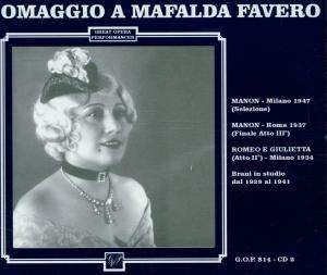 Cover for Jules Massenet  · Omaggio A Mafalda Favero (CD)