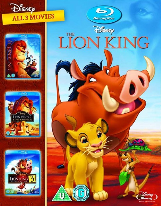 Cover for (UK-Version evtl. keine dt. Sprache) · The Lion King / The Lion King 2 - Simbas Pride / The Lion King 3 - Hakuna Matata (Blu-ray) (2014)