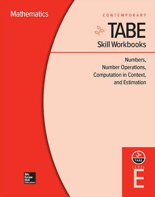 Cover for Contemporary · Tabe Skill Workbooks Level E: Numbers, Number Operations, Computation in Context, and Estimation (10 Copies) (Book) (2011)