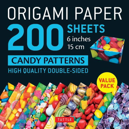 Origami Paper 200 sheets Candy Patterns 6" (15 cm): Tuttle Origami Paper: Double Sided Origami Sheets Printed with 12 Different Designs (Instructions for 6 Projects Included) - Tuttle Publishing - Boeken - Tuttle Publishing - 9780804851428 - 12 maart 2019