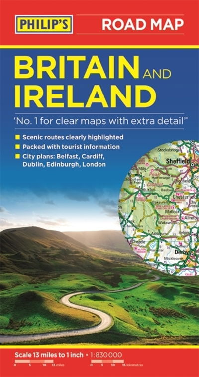 Philip's Britain and Ireland Road Map - Philip's Sheet Maps - Philip's Maps - Livros - Octopus Publishing Group - 9781849075428 - 1 de outubro de 2020