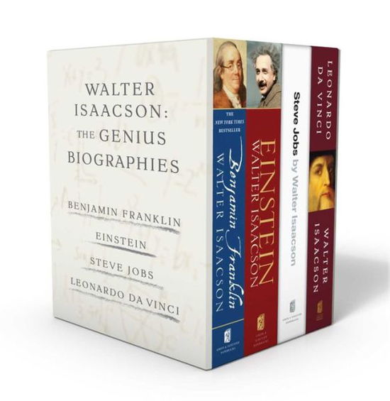 Cover for Walter Isaacson · Walter Isaacson: The Genius Biographies: Benjamin Franklin, Einstein, Steve Jobs, and Leonardo da Vinci (Paperback Bog) (2019)