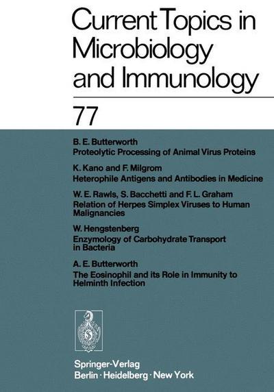 Cover for W. Arber · Current Topics in Microbiology and Immunology - Current Topics in Microbiology and Immunology (Taschenbuch) [Softcover reprint of the original 1st ed. 1977 edition] (2011)