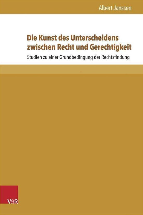 Cover for Janssen · Die Kunst des Unterscheidens zw (Book) (2016)