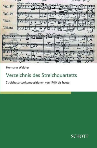 Cover for Walther · Verzeichnis des Streichquartett (Buch) (2017)