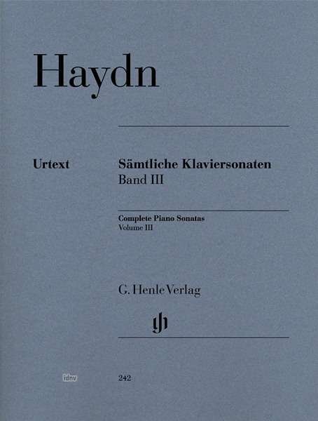 Cover for J. Haydn · Sämtl.Klaviersonaten.3.HN242 (Bok) (2018)