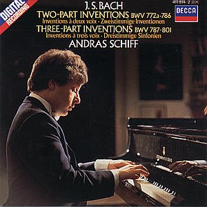 Cover for Bach,j.s. / Schiff · 2 &amp; 3 Part Inventions (CD) (1990)