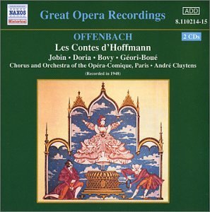 OFFENBACH:Les Contes d´Hoffman - Cluytens / Jobin / Doria/+ - Musik - Naxos Historical - 0636943121429 - 26. august 2002
