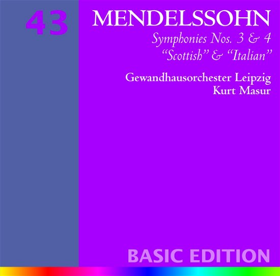 Cover for Mendelssohn · Mendelssohn-Symp No 3 &amp; 4 [43] (CD)