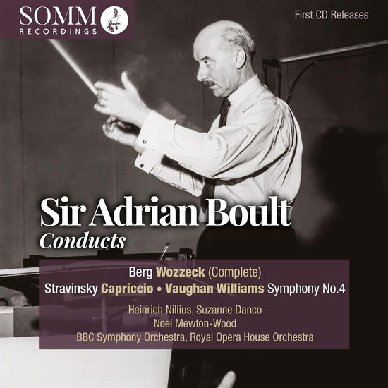 Sir Adrian Boult Conducts Bergs Wozzeck / Stravinskys Capriccio And Vaughan Williams Symphony No. 4 - Bbc So / Boult - Música - SOMM RECORDINGS - 0758871502429 - 17 de novembro de 2023