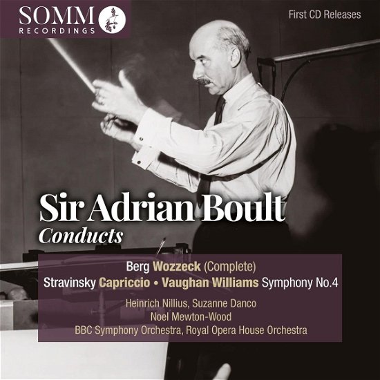 Sir Adrian Boult Conducts Bergs Wozzeck / Stravinskys Capriccio And Vaughan Williams Symphony No. 4 - Bbc So / Boult - Muziek - SOMM RECORDINGS - 0758871502429 - 17 november 2023