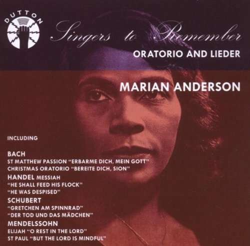 Cover for Marian Anderson · Oratorio &amp; Lieder (CD) (2007)