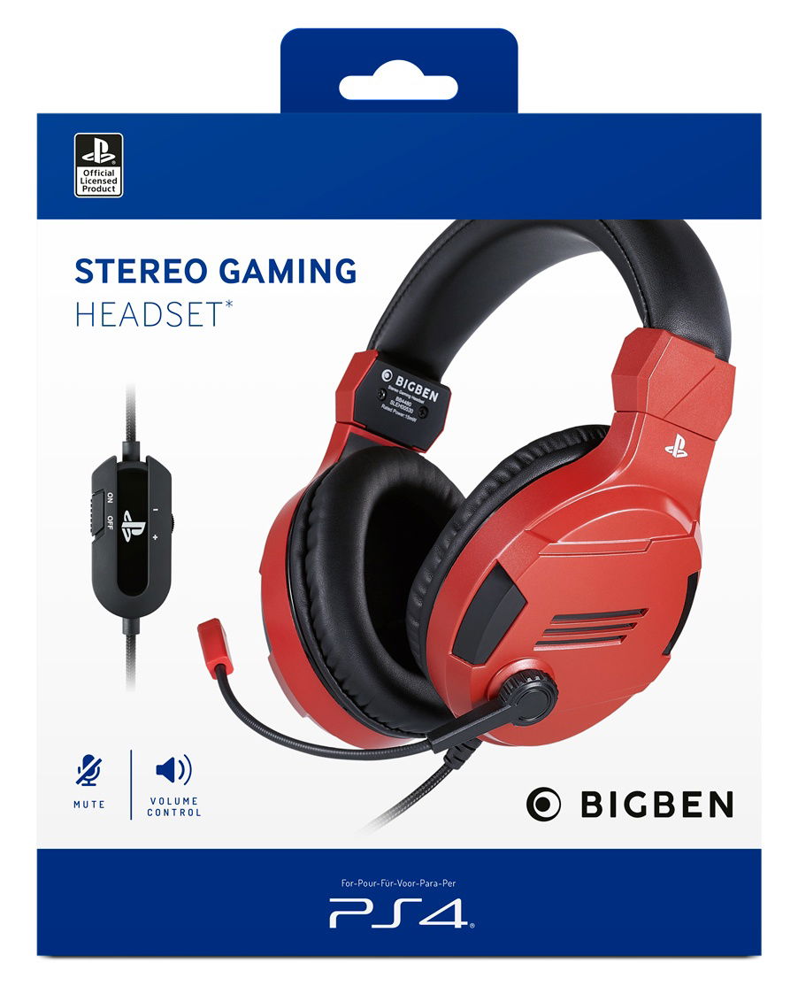 Nacon Red Sony Official Headset PS4 2019