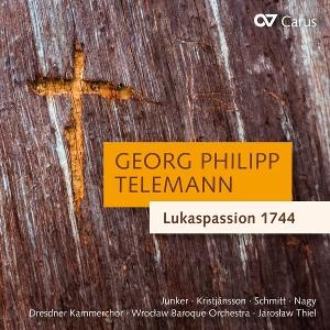 Telemann: Lukaspassion 1744 TVWV 5:29 - Wroclaw Baroque Orchestra & Dresdner Kammerchor & Jaroslaw Thiel - Musik - CARUS - 4009350835429 - 4. april 2025