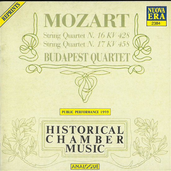 Cover for Mozart Wolfgang Amadeus  · Quartetto Per Archi N.16 K 428 (1783) In Mib (CD)