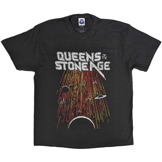 Queens Of The Stone Age Unisex T-Shirt: Meteor Shower - Queens Of The Stone Age - Fanituote -  - 5056561090429 - tiistai 27. kesäkuuta 2023