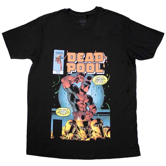 Marvel Comics Unisex T-Shirt: Deadpool Bubble Text - Marvel Comics - Gadżety -  - 5056737253429 - 20 maja 2024