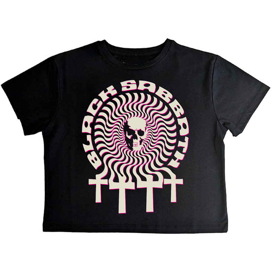 Cover for Black Sabbath · Black Sabbath Ladies Crop Top: Hypnotic Skull (Black) (CLOTHES) [size XS] (2024)