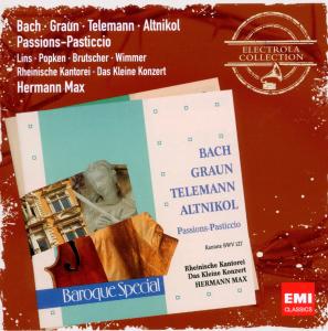 Cover for Hermann Max · Bach / Graun / Teleman / Passions Pasticcio (CD) (2012)