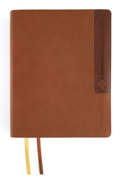 Cover for Zondervan · NIV, Journal the Word Bible, Large Print, Leathersoft, Brown, Red Letter, Comfort Print (Bok) (2024)
