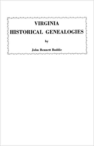 Cover for Boddie · Virginia Historical Genealogies (Pocketbok) (2009)