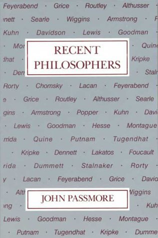 Cover for Aileen E. Passmore · Recent Philosophers (Paperback Book) (1991)