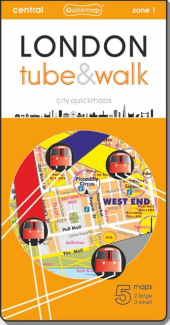 London tube & walk: attractions, routes, parks, iconic buildings - City Quickmaps (Kort) [15 New edition] (2024)