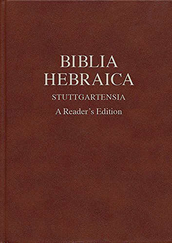 Cover for Donald R Vance · Biblia Hebraica Stuttgartensia: A Reader's Edition (Hardcover Book) [Stamped Case with Jacket edition] (2015)