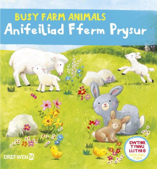 Cyfres Gwthio, Tynnu, Llithro: Anifeiliad Fferm Prysur / Busy Farm Animals: BUSY FARM ANIMALS - Dref Wen - Książki - Dref Wen - 9781784232429 - 1 lutego 2025