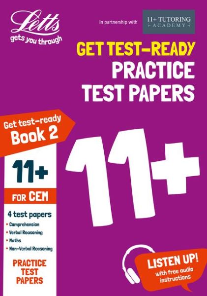 Cover for Letts 11+ · 11+ Practice Test Papers (Get test-ready) Book 2, inc. Audio Download: for the CEM tests - Letts 11+ Success (Paperback Book) [Edition edition] (2015)