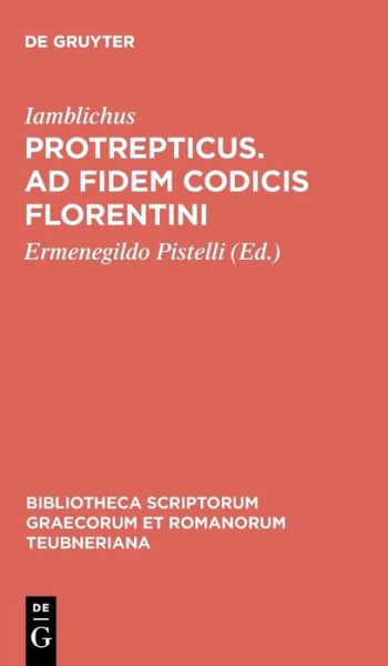 Cover for Iamblichus · Protrepticus. Ad fidem codic (Book) (1996)