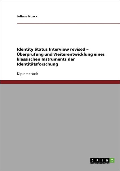 Cover for Noack · Identity Status Interview revised (Book) [German edition] (2007)