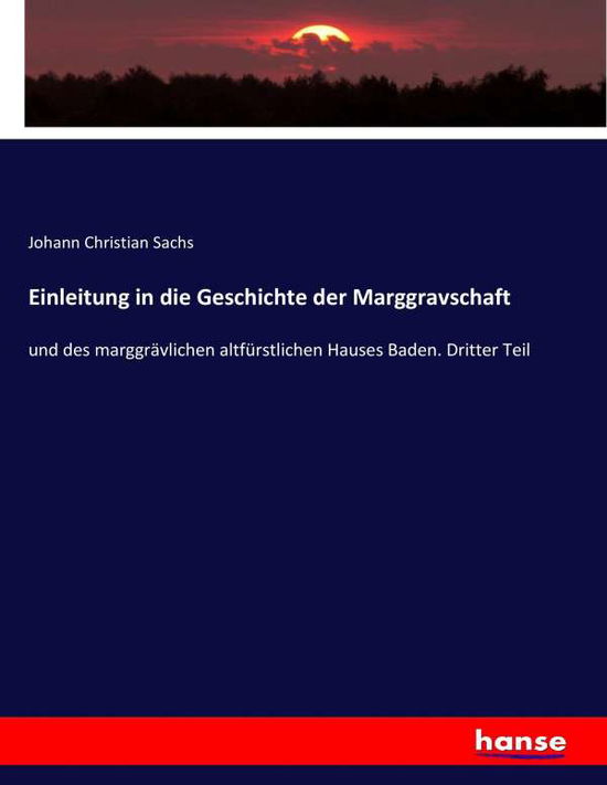 Cover for Sachs · Einleitung in die Geschichte der (Book) (2017)