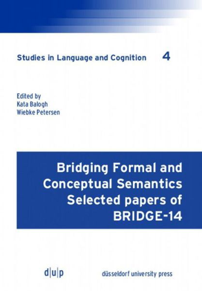 Bridging Formal and Conceptual S - Balogh - Boeken -  - 9783957580429 - 6 maart 2017