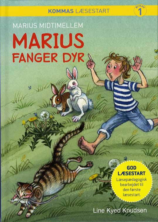 Cover for Line Kyed Knudsen · Kommas læsestart: Marius fanger dyr - niveau 1 (Inbunden Bok) [2:a utgåva] (2016)