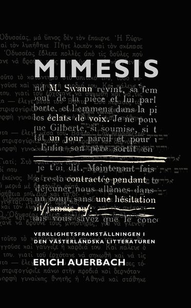 Cover for Erich Auerbach · Mimesis : Verklighetsframställningen i den västerländska litteraturen (ePUB) (2012)