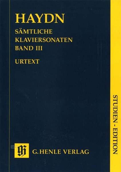 Cover for J. Haydn · Sämtl.Klavierson.Stud.3.HN9242 (Bog)